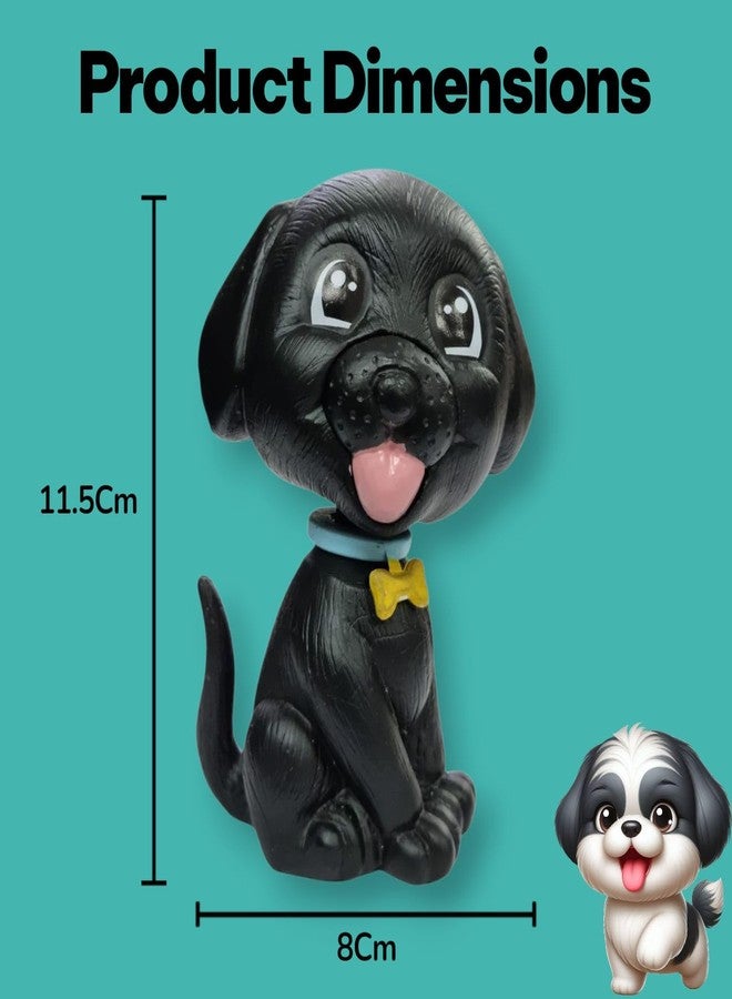 RIANZ® Bobble Head Dog for Car Dashboard, Home & Office | Cute Puppy Figurine Toy | Wobble Head Dog Showpiece for Gift & Decoration (Black) - Image 4